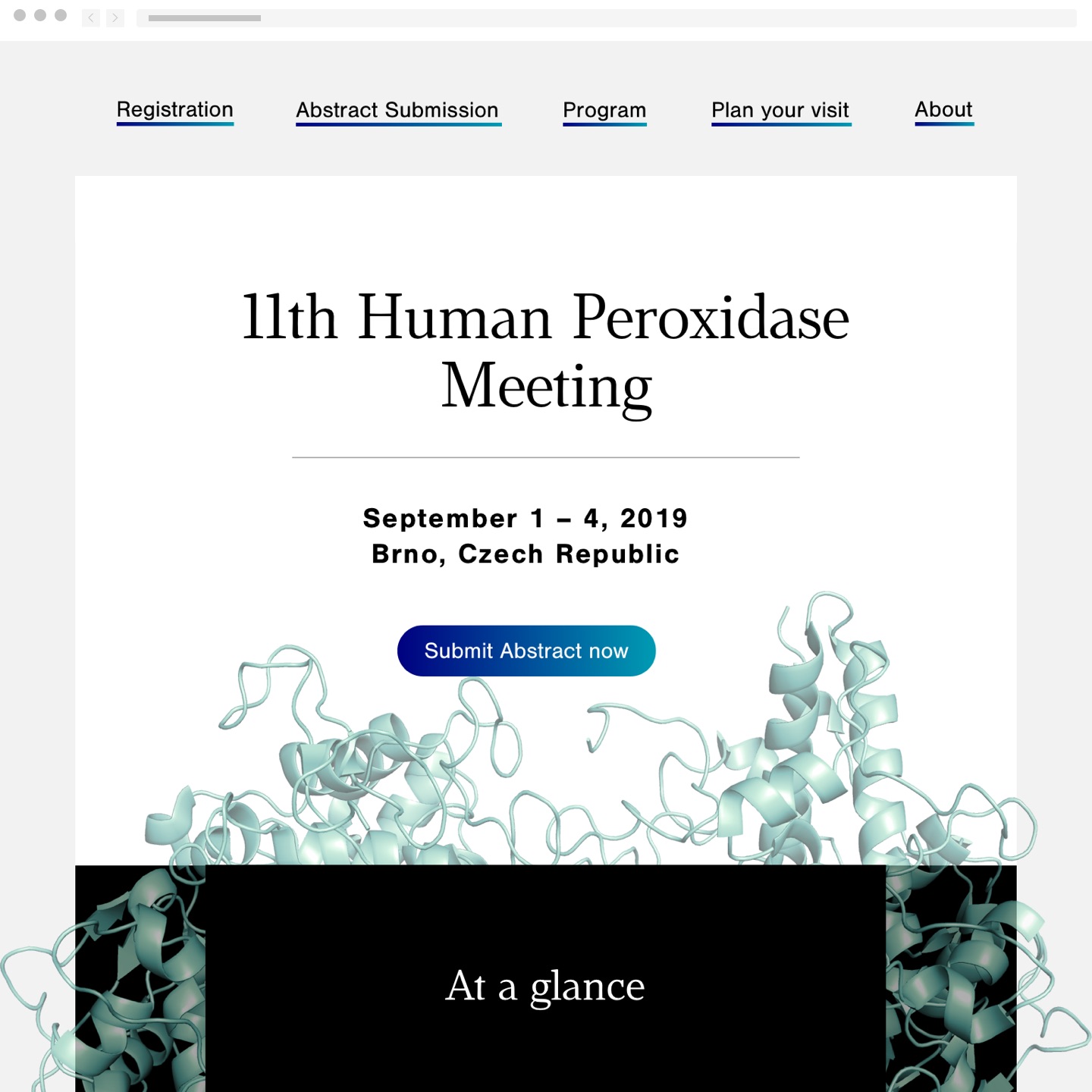 Homepage design for the 11th Human Peroxidase Meeting