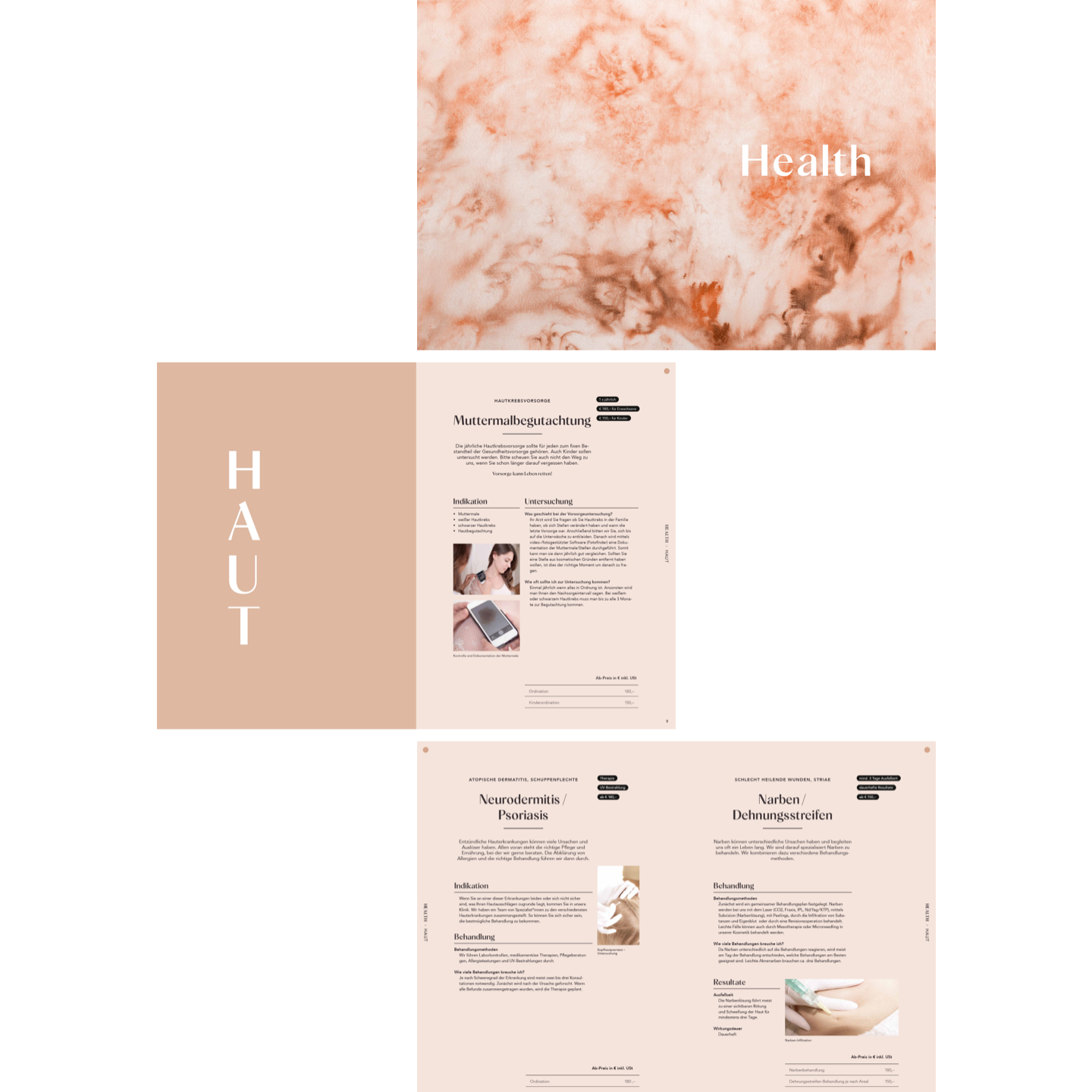 Brochure design for med and skin