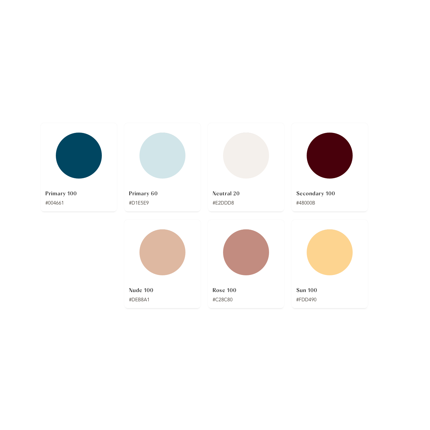 Color palette of med and skin