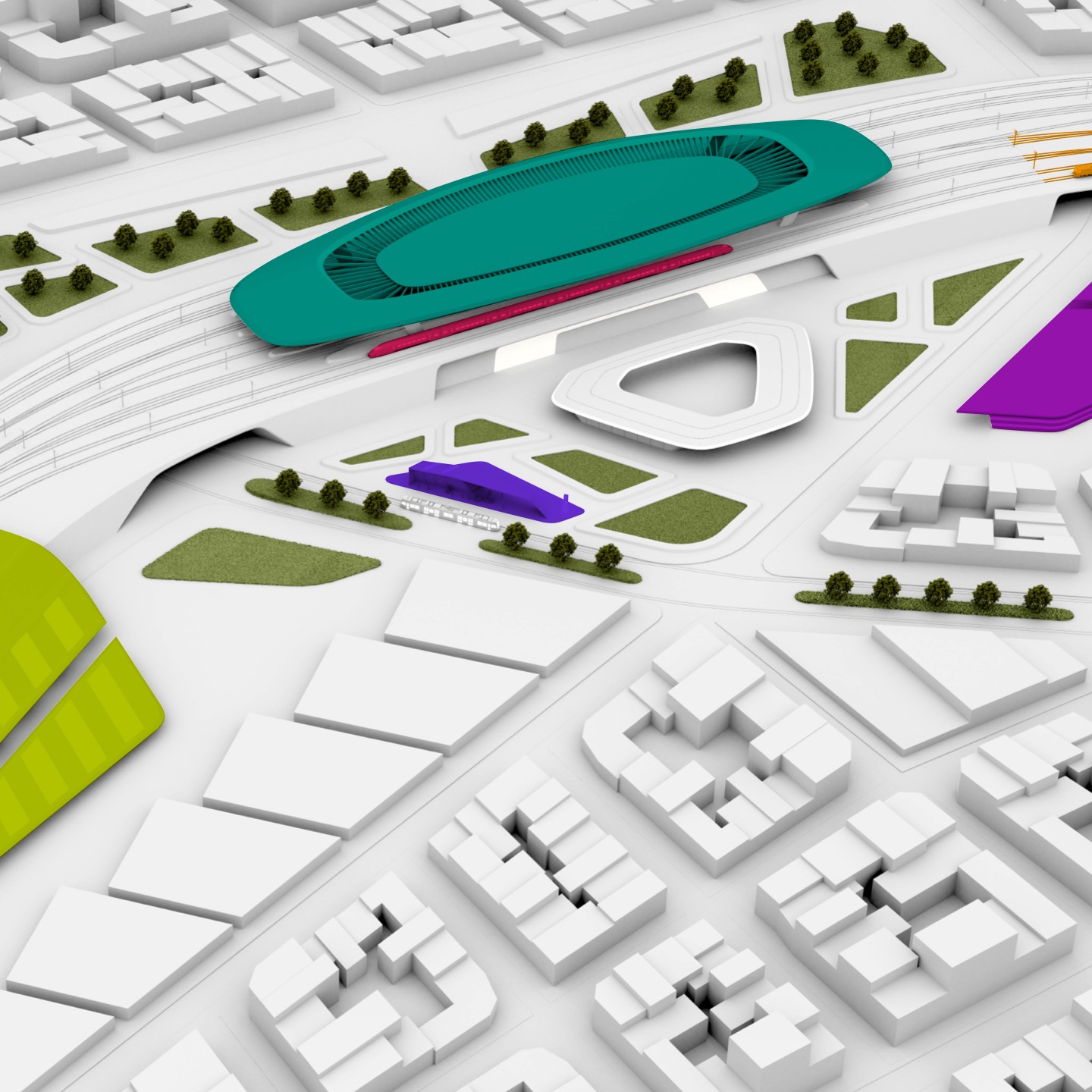 railindustry.at Webdesign – 3D-view of a demo city and railway infrasctructure
