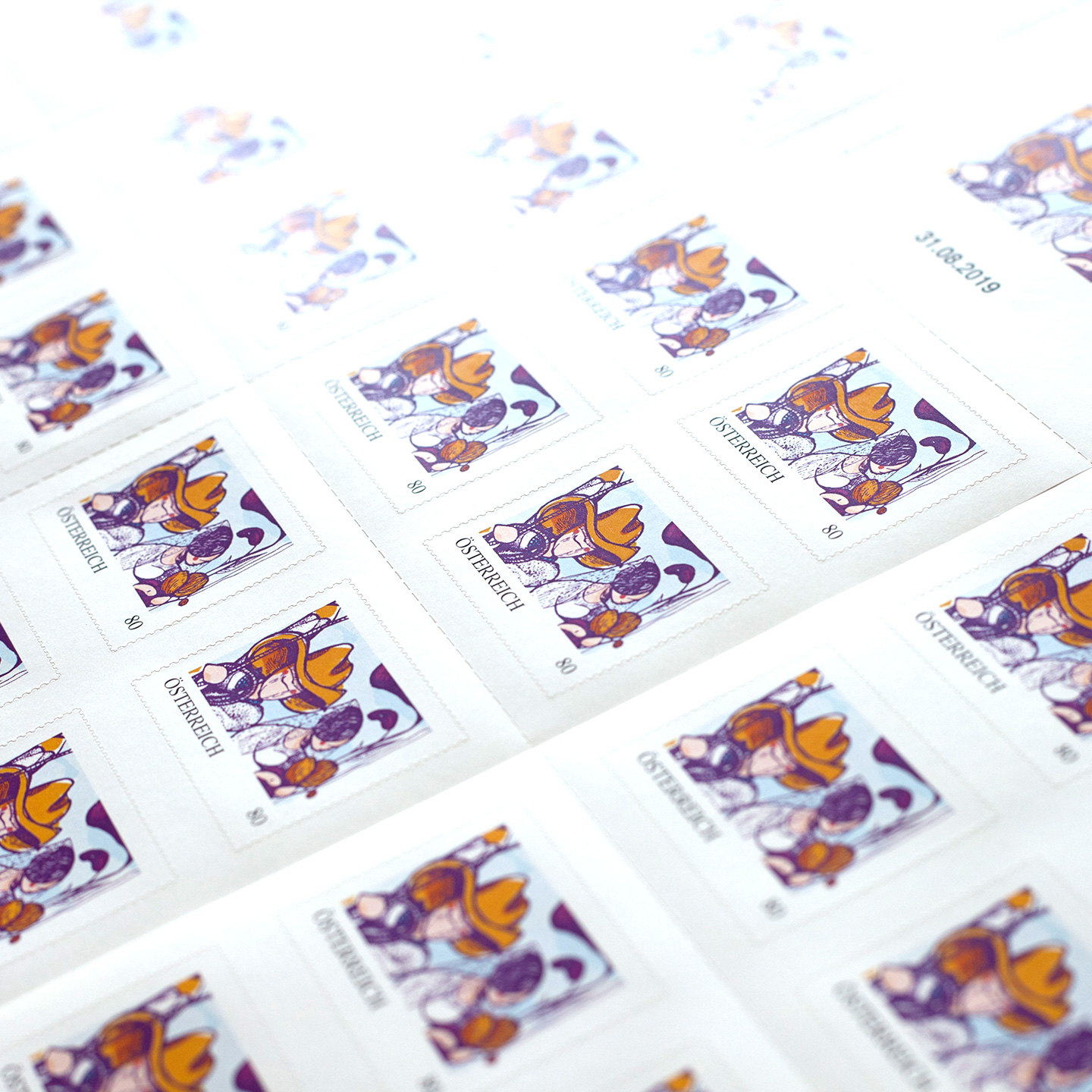 Wedding post stamps