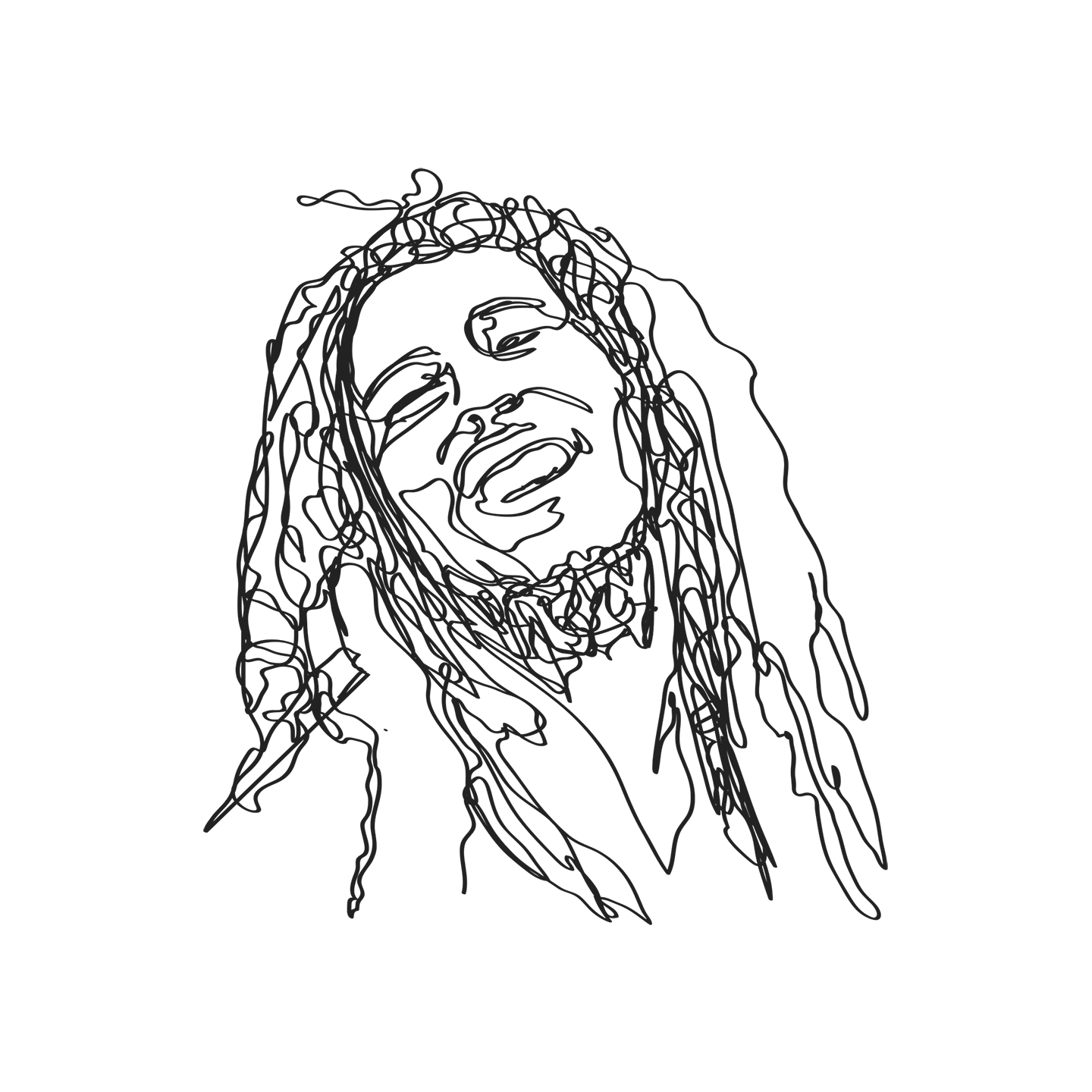 Illustration of Bob Marley