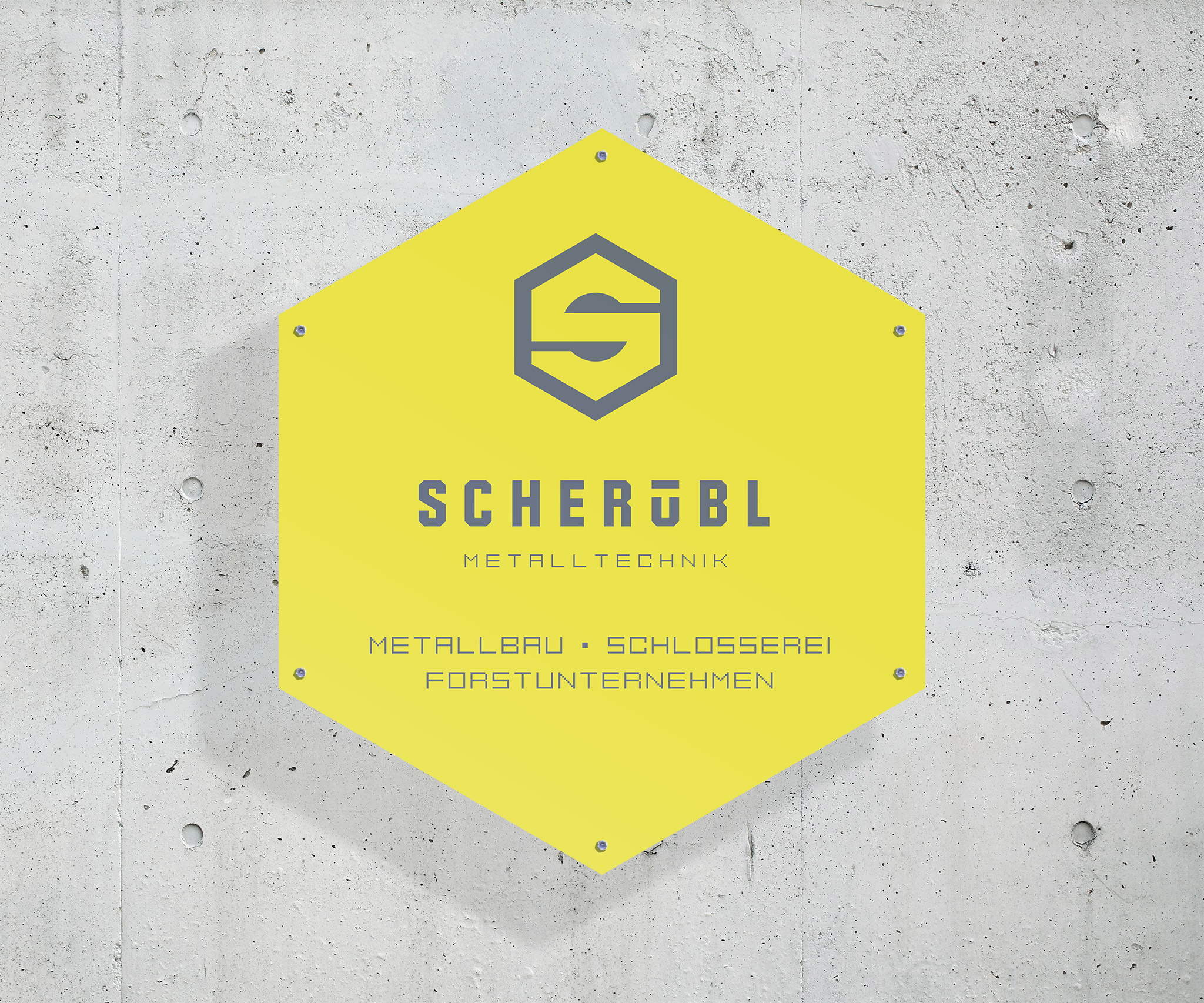 Company Sign for Alexander Scherübl Metalltechnik