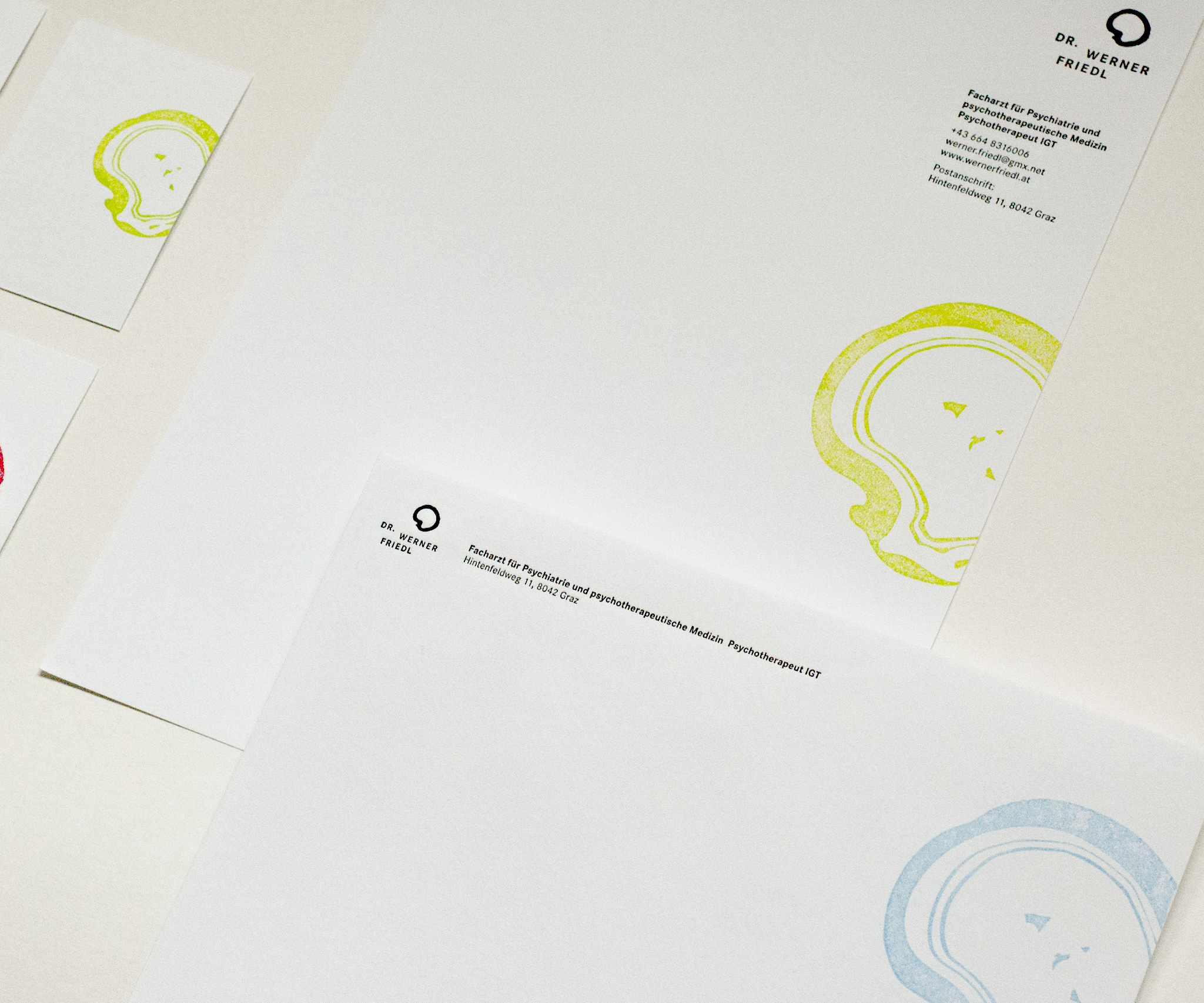 Detail of printed Envelopes of Dr. Werner Friedl