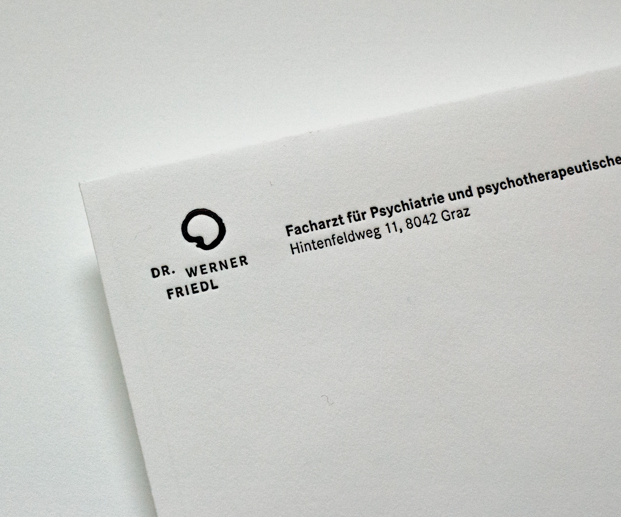 Detail of envelope of Dr. Werner Friedl