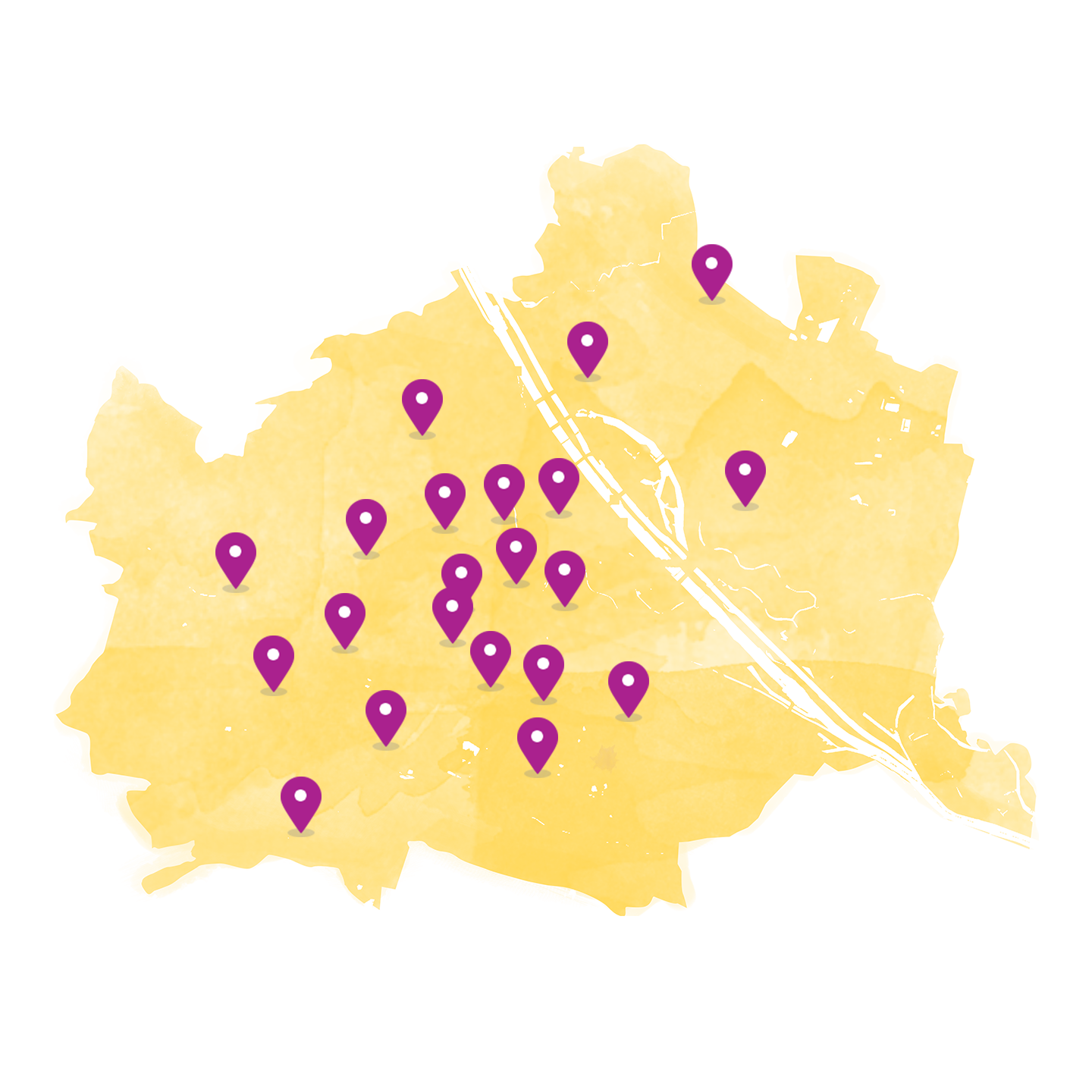 evang-wien.at – illustrated map of curch locations