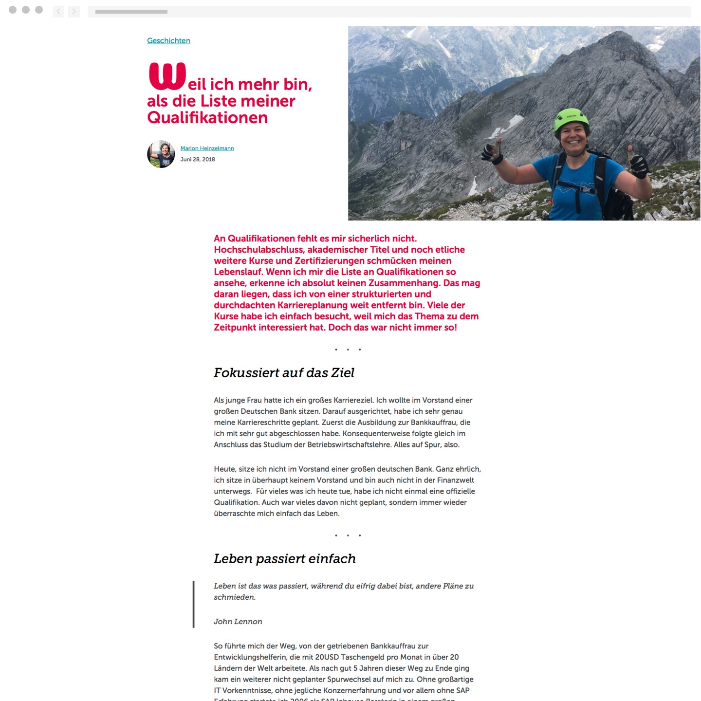 Blog design for whosoo GmbH